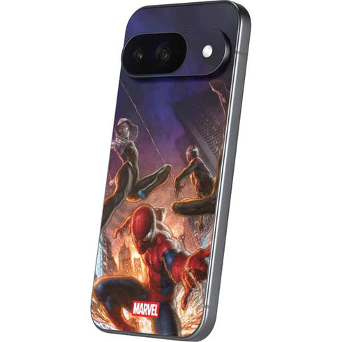 Marvel Spiderman Group Wall Google Pixel 9 Skin